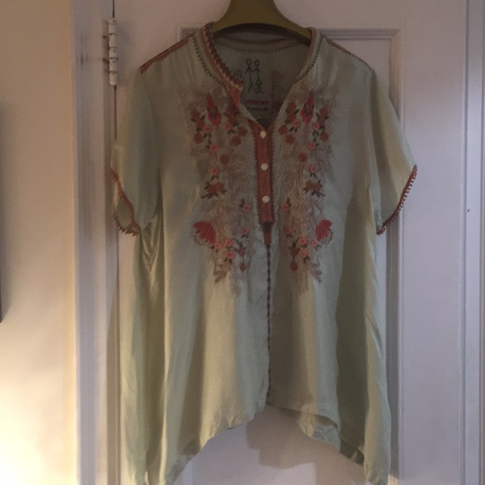 Johnny Was embroidered blouse